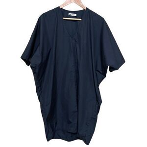 SBJ Austin Cotton Poplin Dress Womens OS One Size Black Lagenlook Minimalist